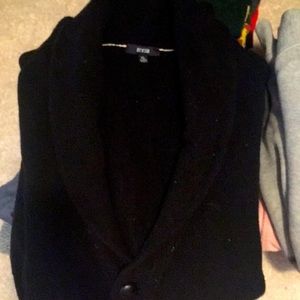 Men’s Benson black wool cardigan